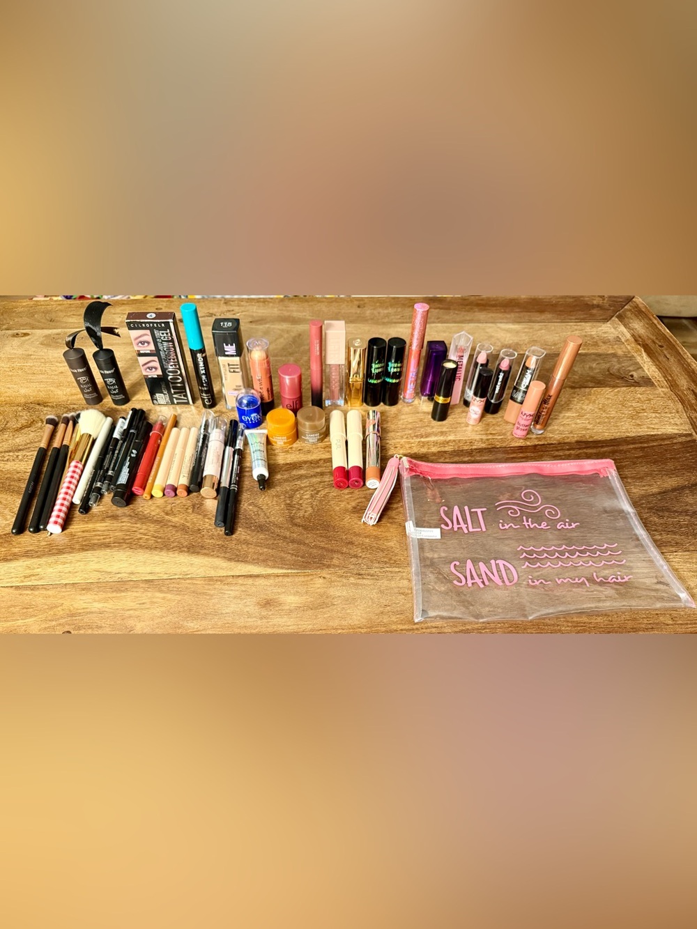 NEW, HUGE 50 Piece Lot- Makeup & Makeup Bag- See Photos & Read Description